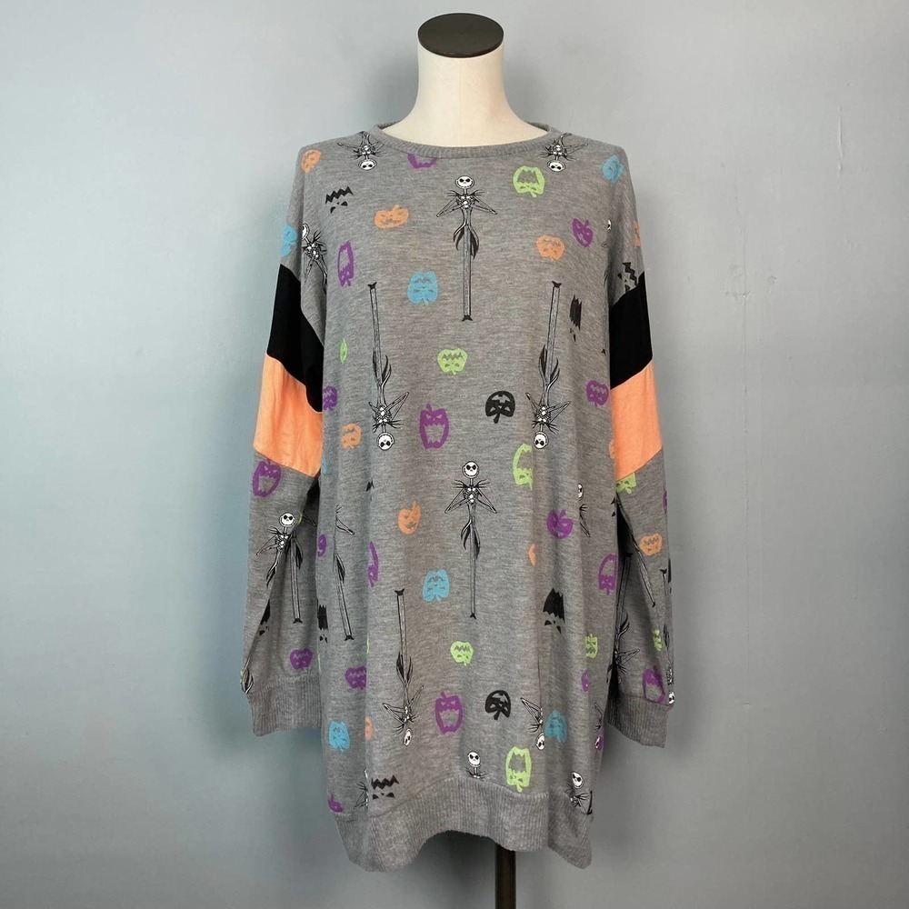 𝅺disney The Nightmare Before Christmas Sleepshirt Halloween L (12-14) Knit Top